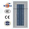 China Style Exterior Entrance Stainless Steel Security Glass Door (W-GH-23)